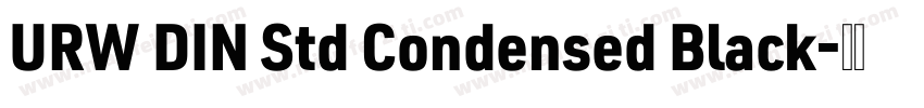 URW DIN Std Condensed Black字体转换